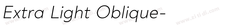 Extra Light Oblique字体转换